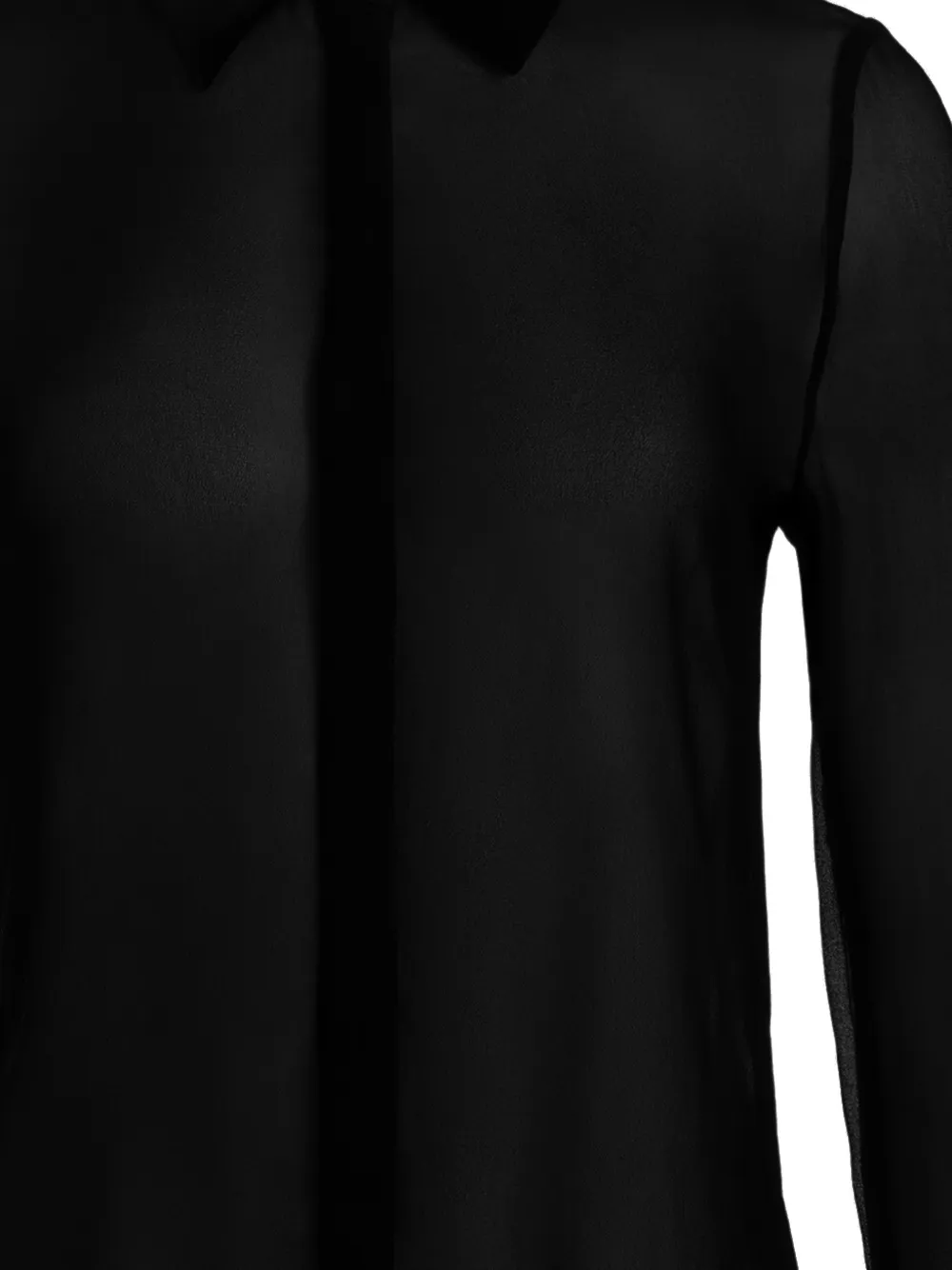  Alice + Olivia Willa Collared Long-sleeved Shirt - Black 