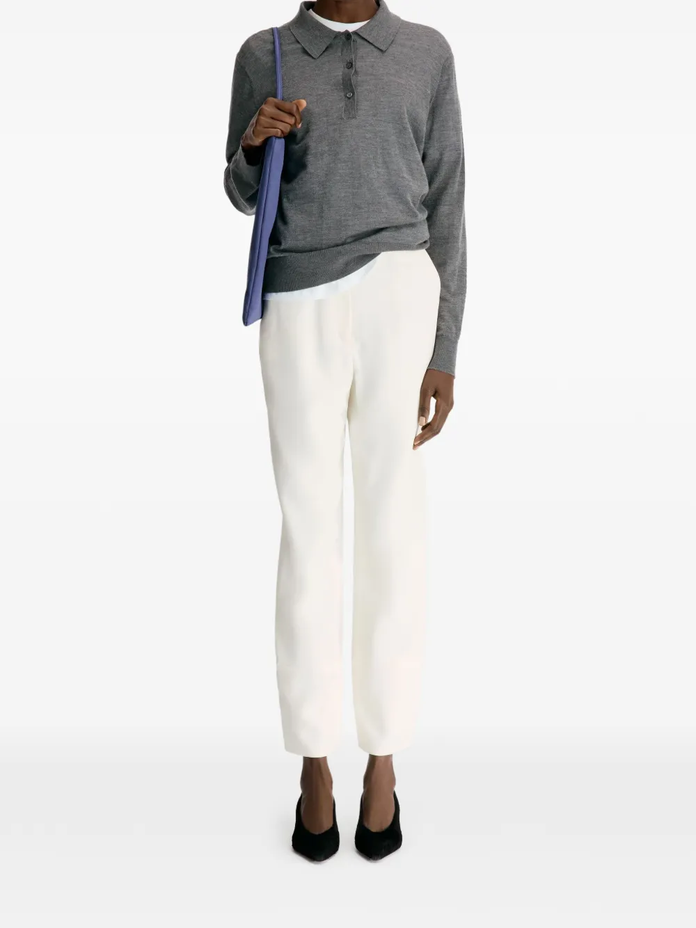 LouLou de Saison Broek met toelopende pijpen Wit