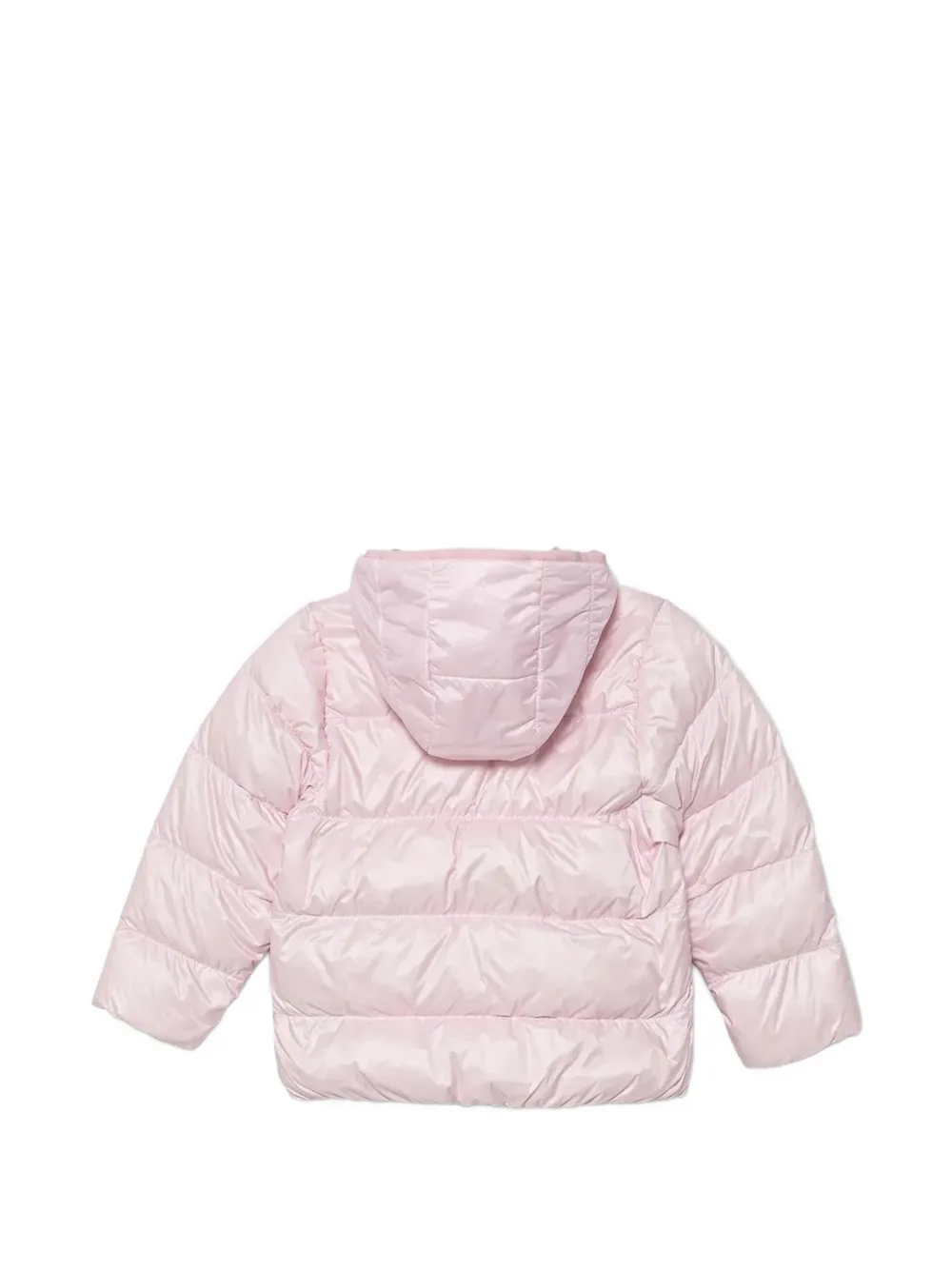  Adidas Kids Logo Quilted Hooded Jacket - Pink 