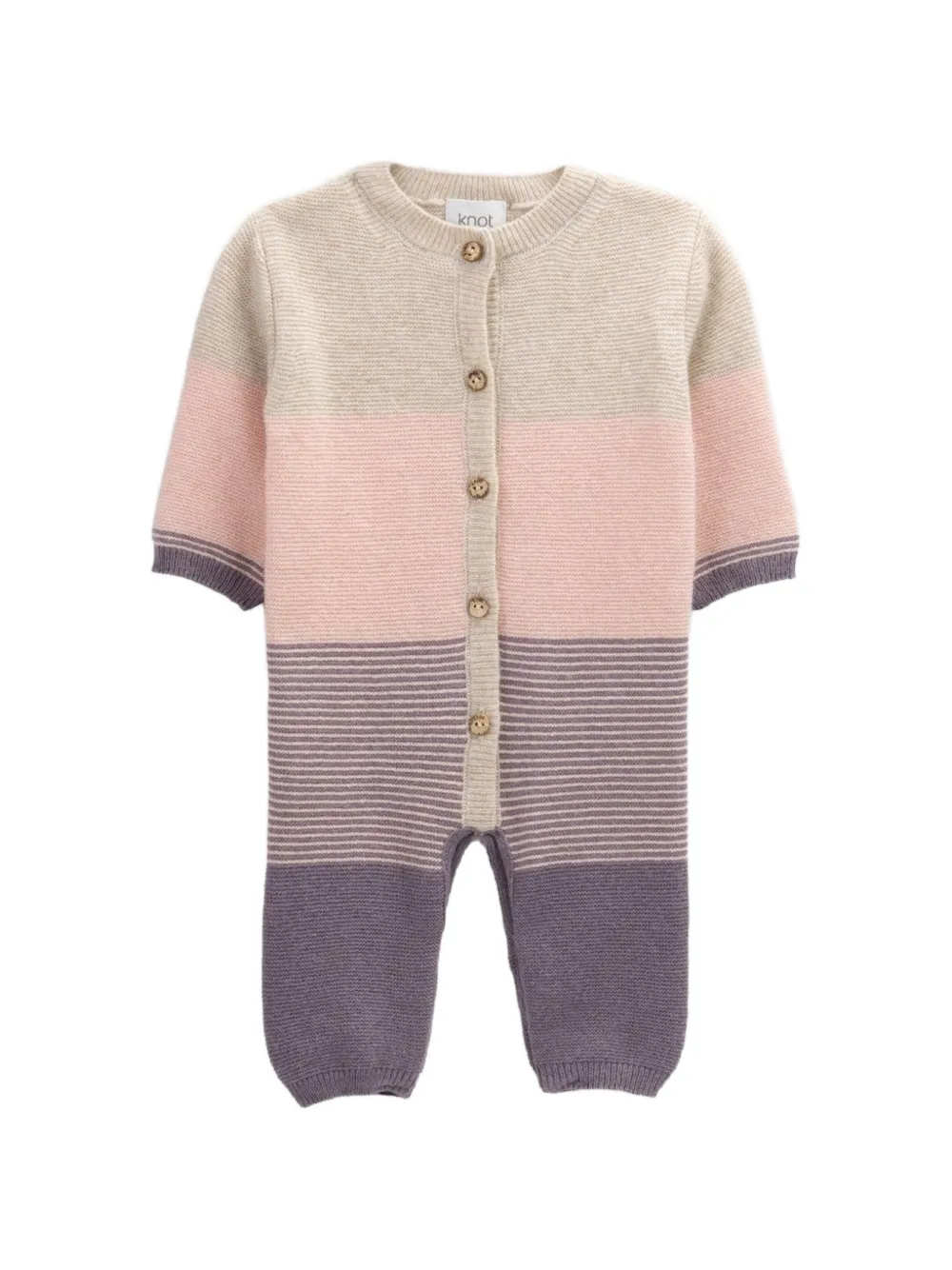 Knot Rosalie button-fastening romper - Toni neutri