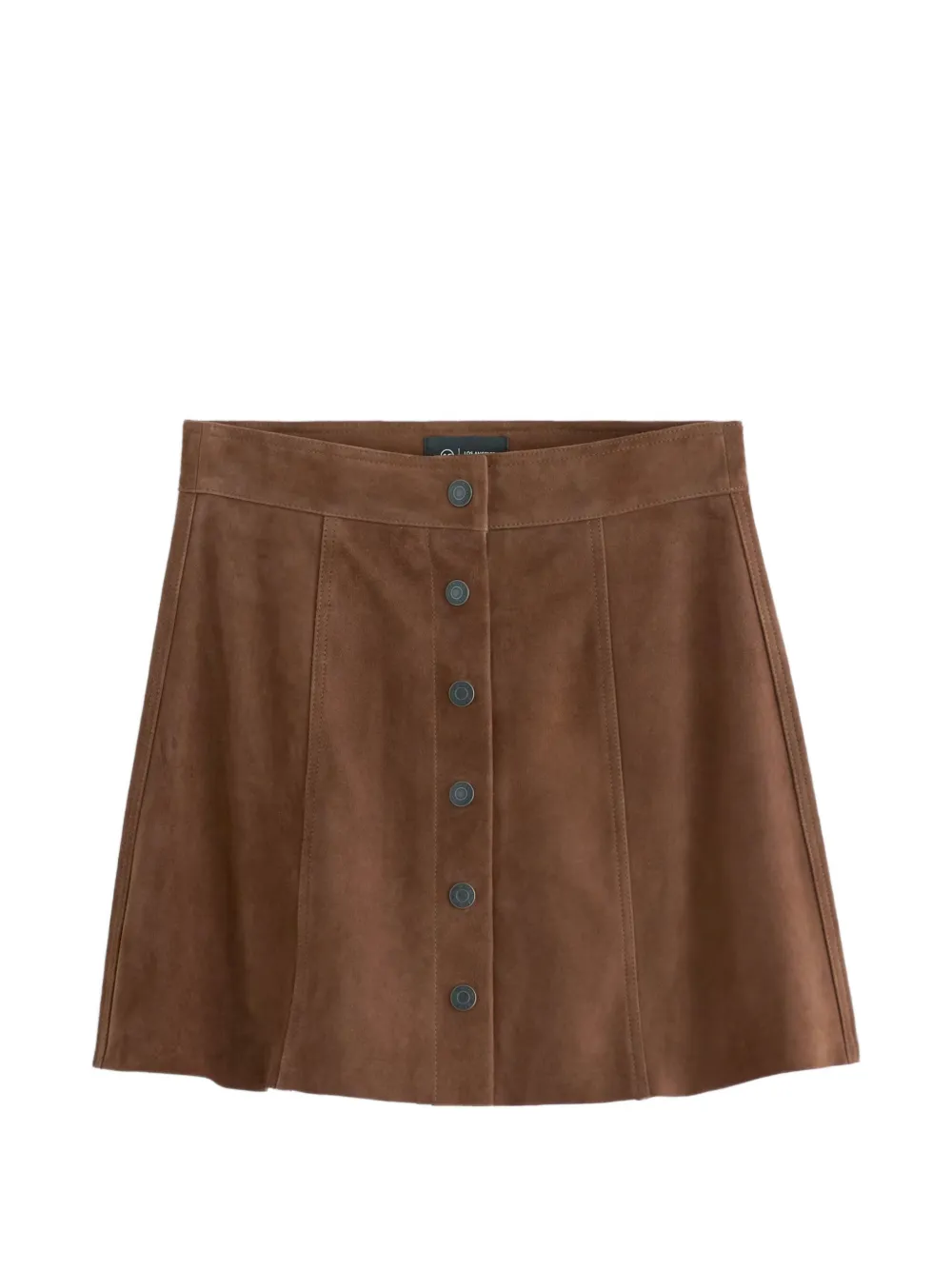 AG Jeans button-fastening A-line mini skirt - Marrone
