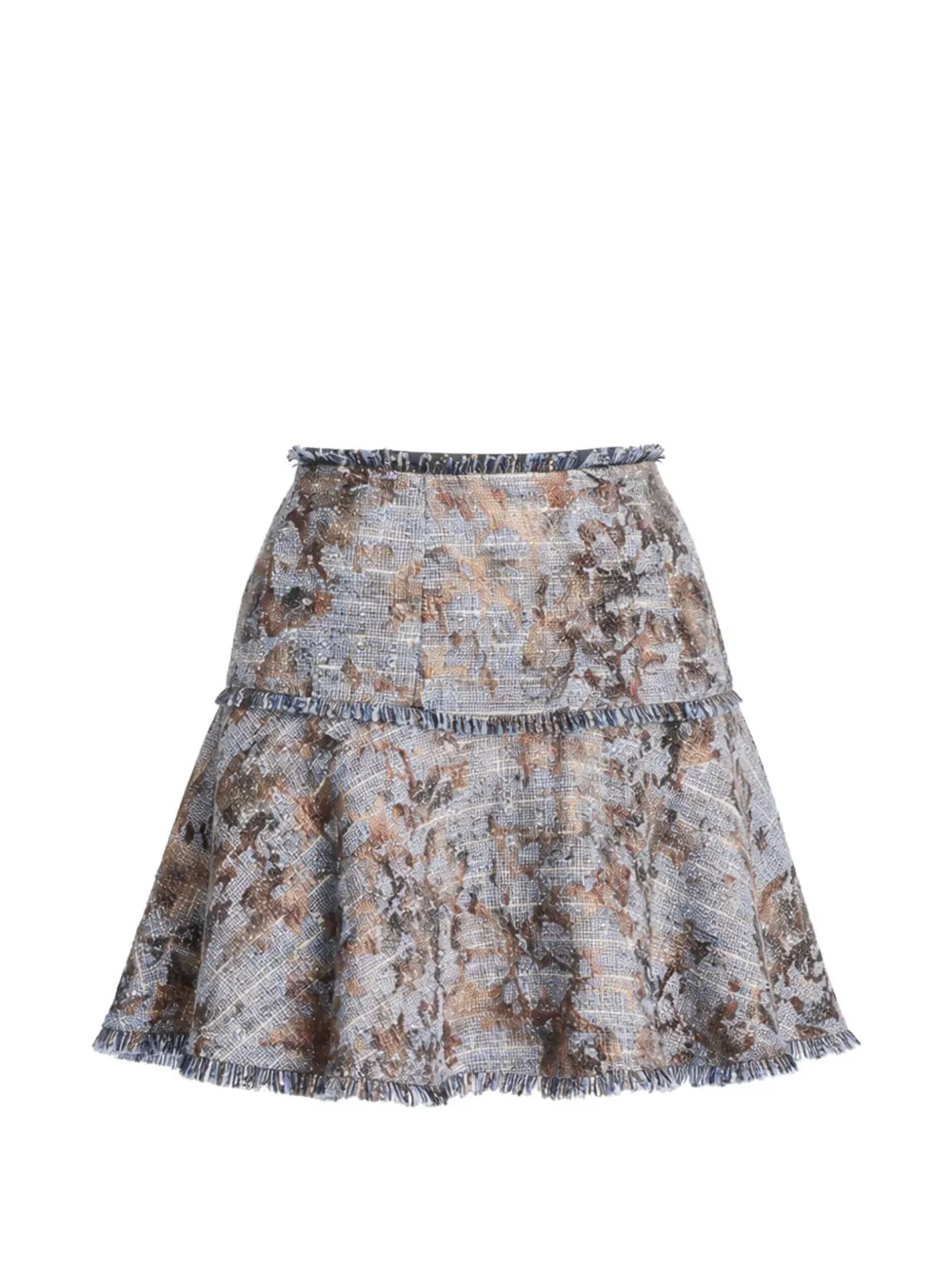 Cinq A Sept printed tweed mini skirt - Blu