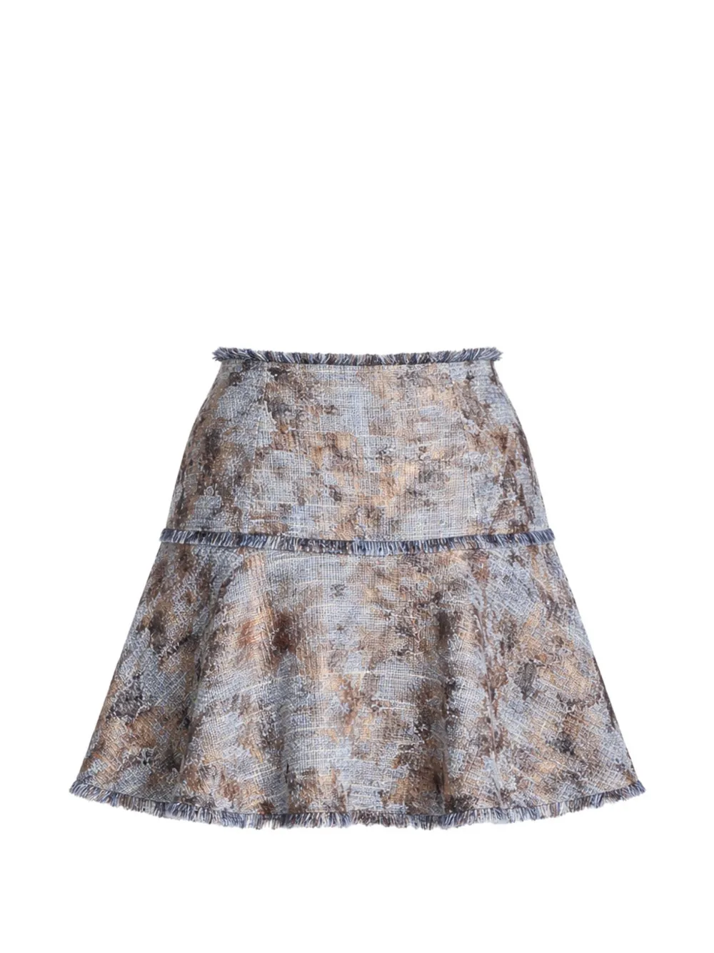  Cinq A Sept Printed Tweed Mini Skirt - Blue 
