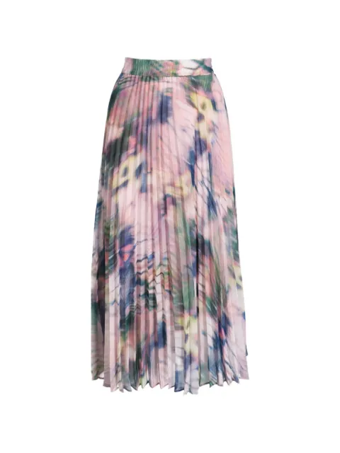 BOSS printed pleated midi skirt