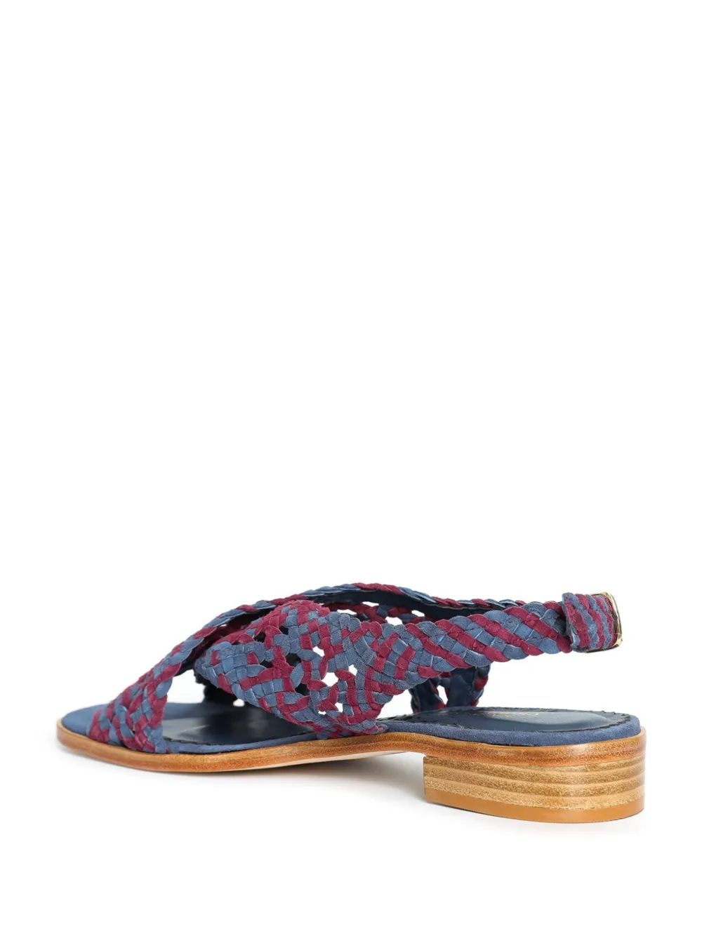 Sarah Chofakian isolde interwoven sandals Blauw