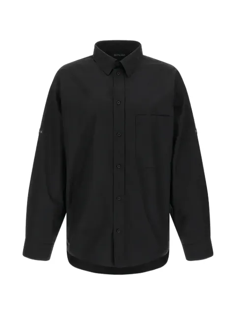 Balenciaga button-fastening cotton shirt jacket