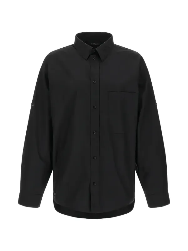 Balenciaga button-fastening Cotton Shirt Jacket | Black