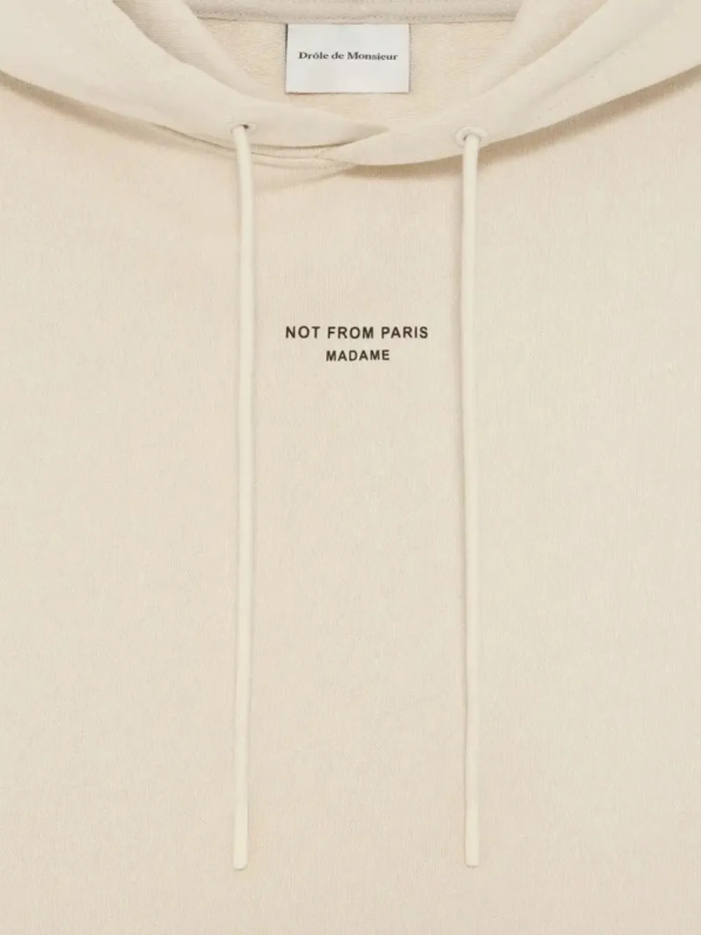 Drôle De Monsieur Hoodie met logoprint Beige