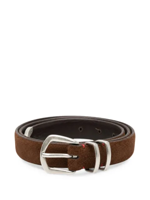 Eleventy suede buckle-fastening belt