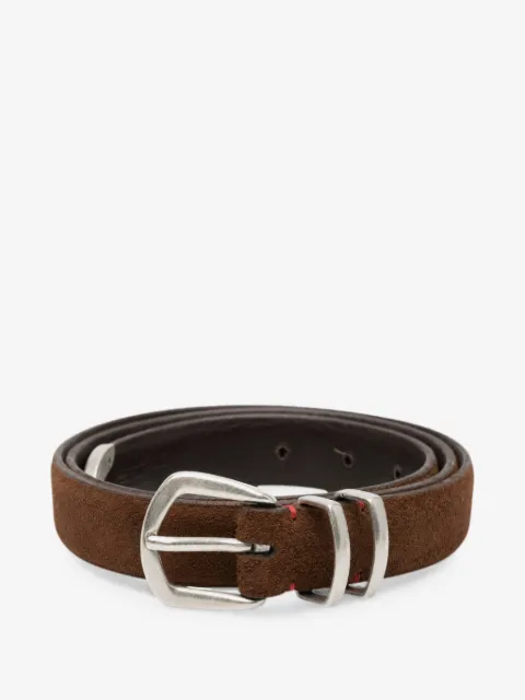 Eleventy suede buckle-fastening belt