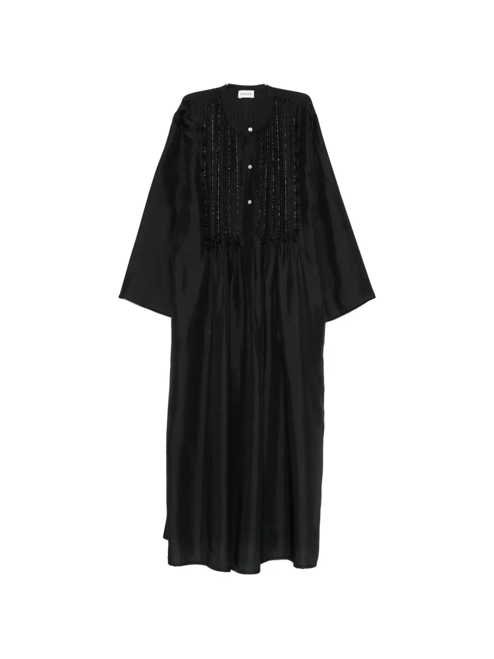 P.A.R.O.S.H. Sadio bead-embellished midi dress - Nero