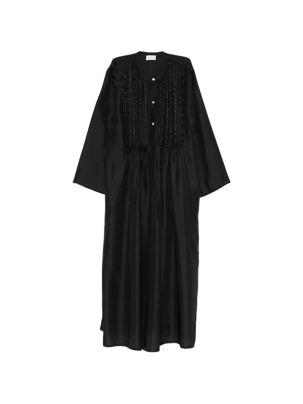 P.A.R.O.S.H. Sadio bead-embellished midi dress - Nero