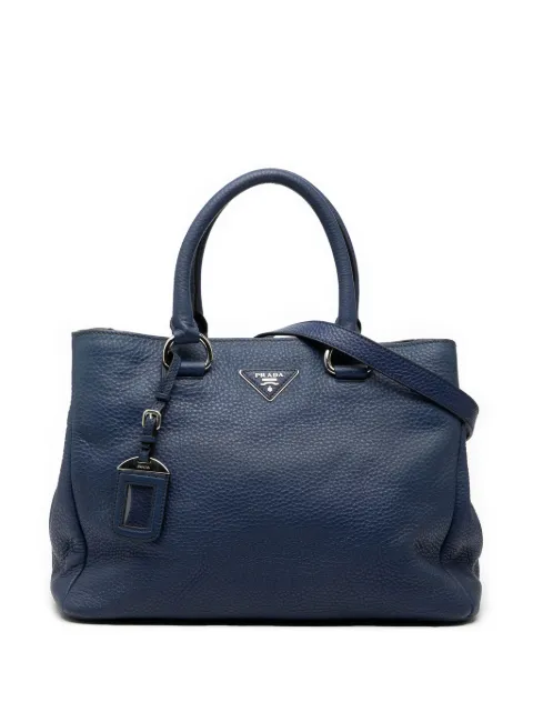 Prada Pre-Owned 2010-2026 Vitello Daino Zip Top satchel