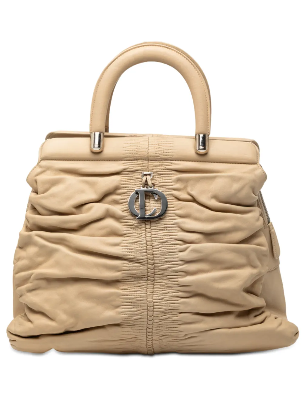 Christian Dior Pre-Owned 2008 Lambskin Karenina Frame Bag handbag - Marrone