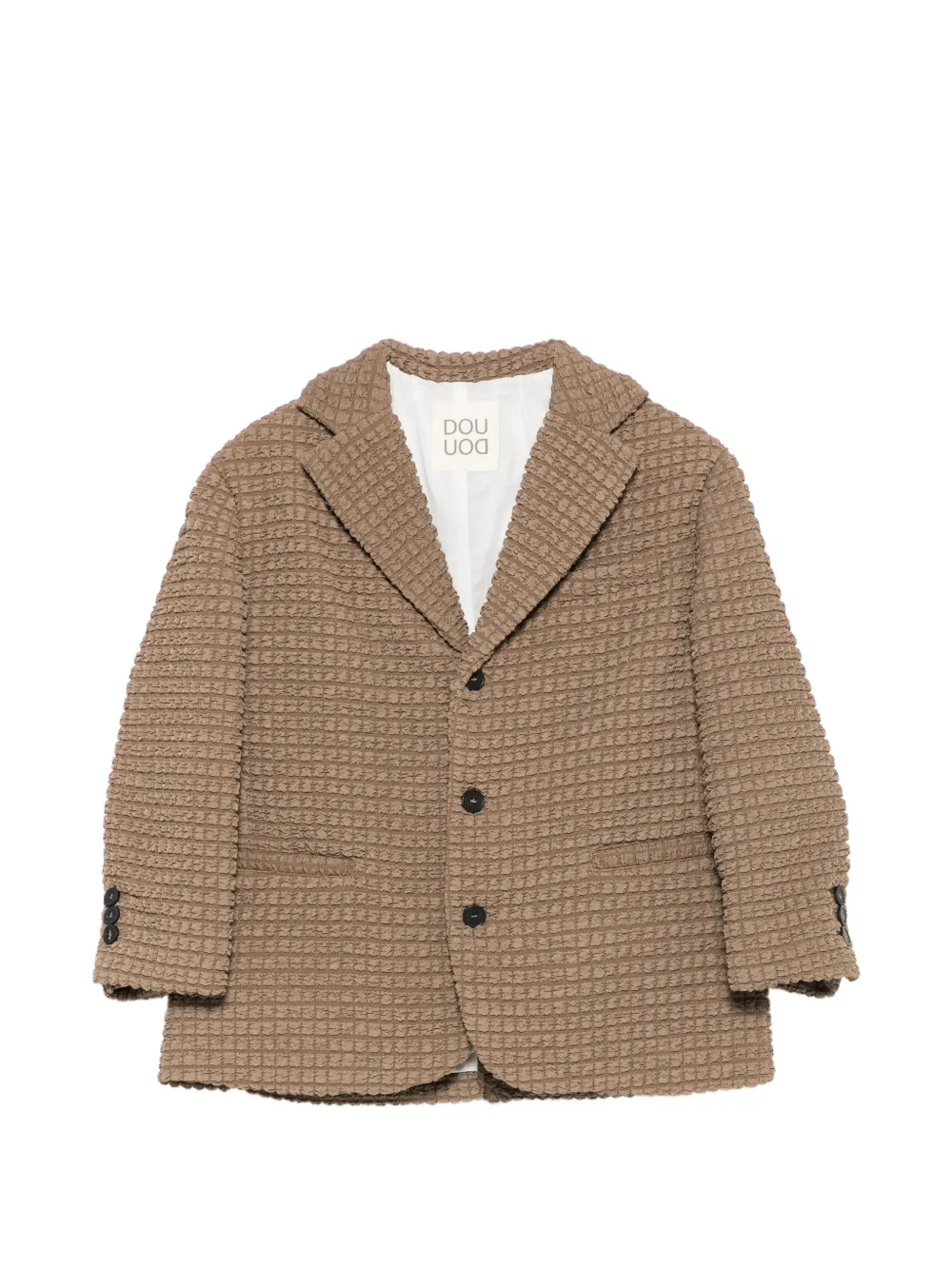 Douuod Kids textured blazer - Marrone