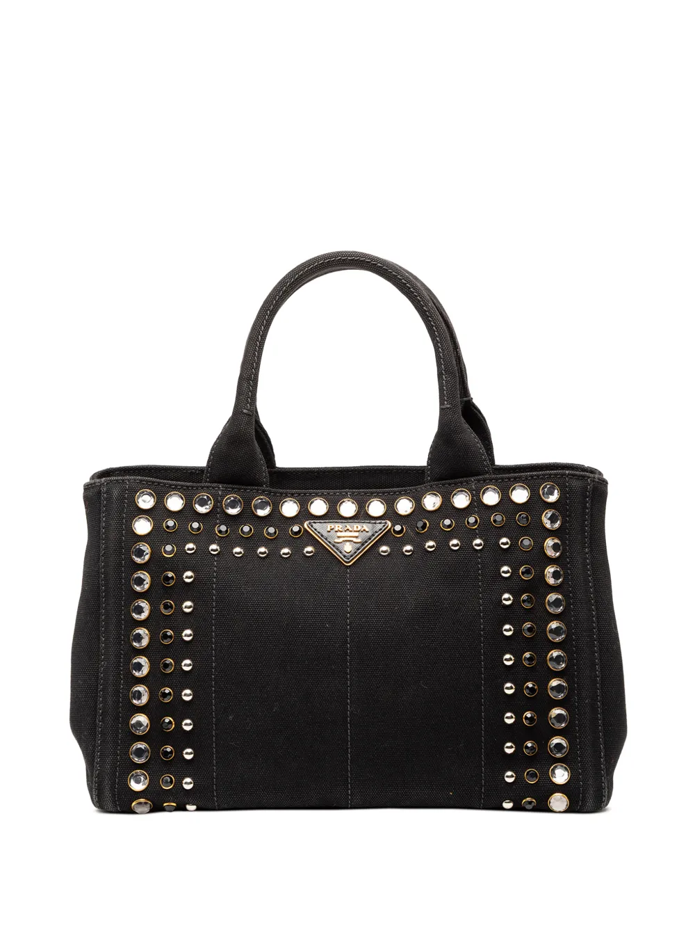 Prada Pre-Owned 2000-2013 Small Canvas Canapa Bijoux satchel - Nero