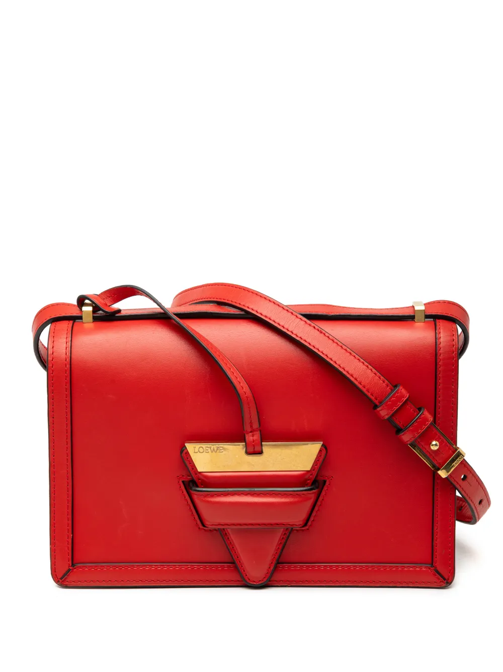 Loewe Pre-Owned 2015-2025 Medium Leather Barcelona crossbody bag - Rosso