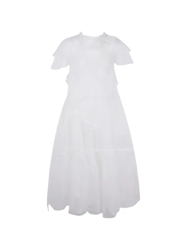 Simone Rocha Ruffled Layered Dress in White