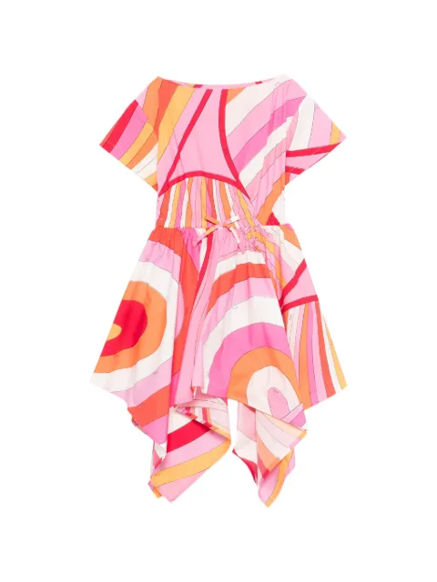 PUCCI Junior printed tie-waist dress