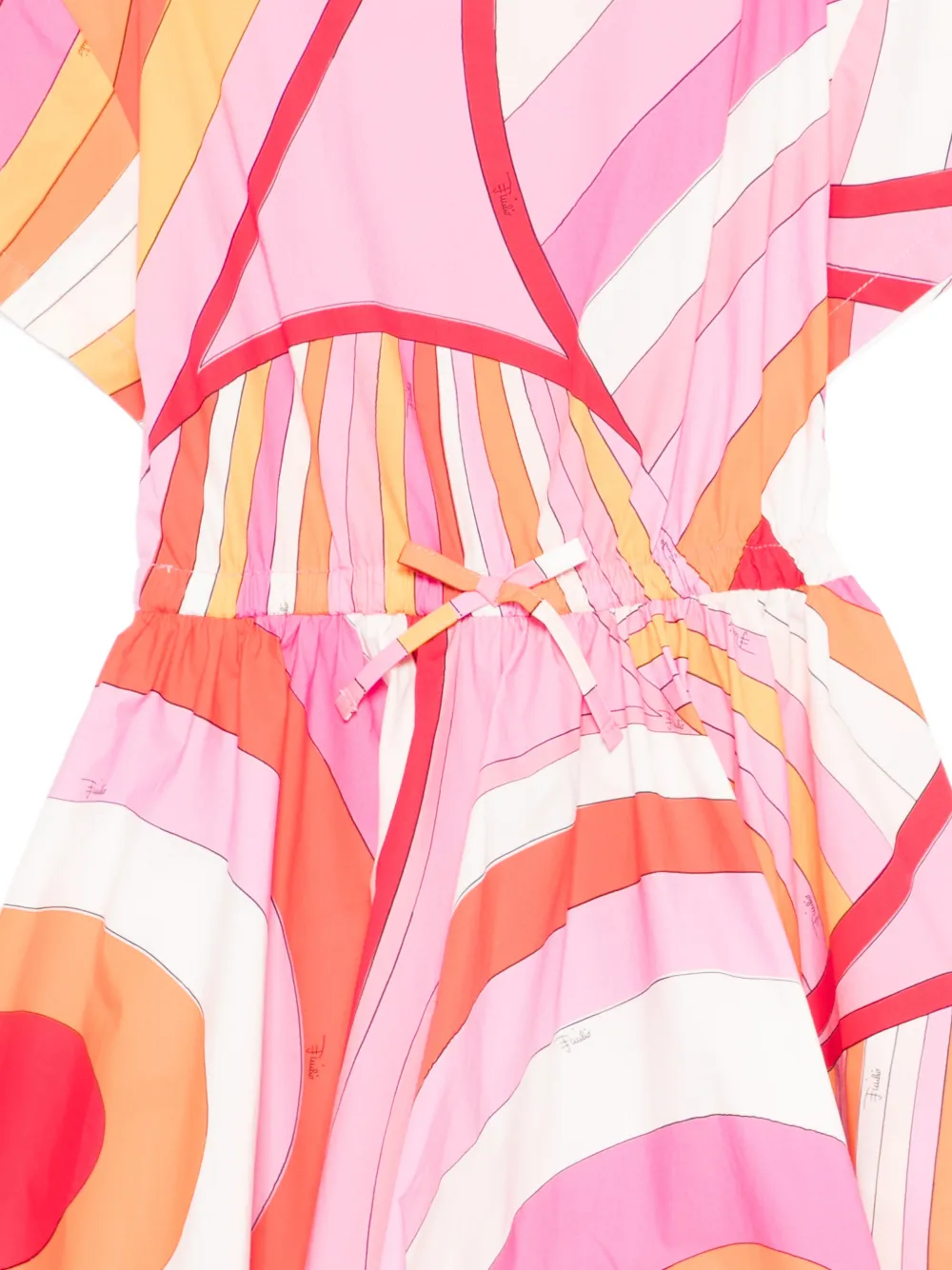  Pucci Junior Printed Tie-waist Dress - Pink 