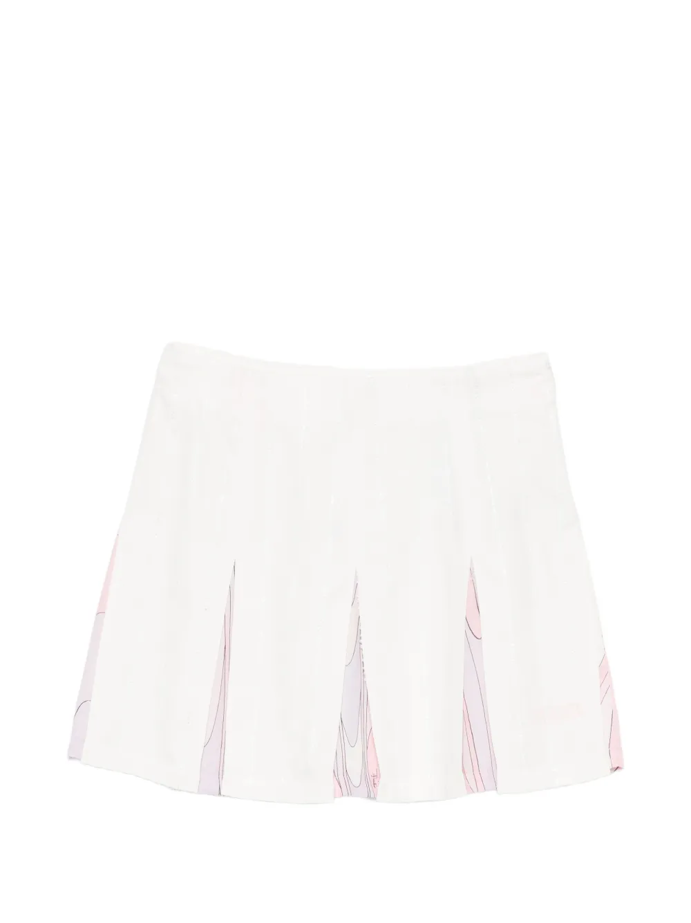 PUCCI Junior pleated printed skirt - Bianco