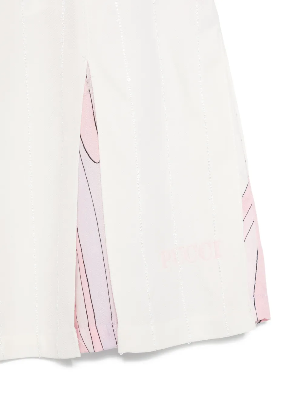  Pucci Junior Pleated Printed Skirt - White 
