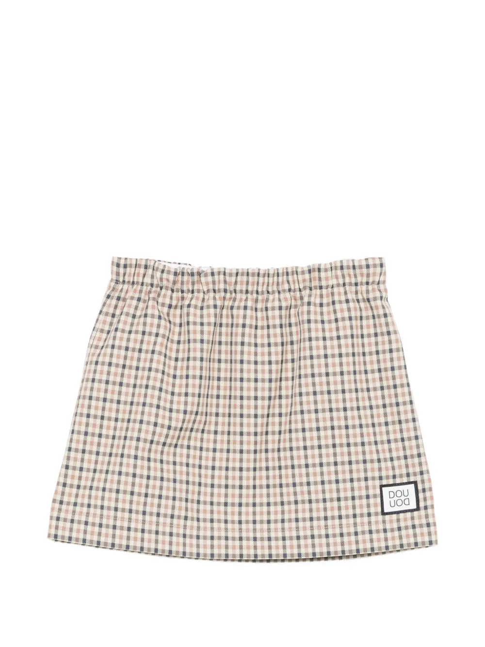 Douuod Kids checked-pattern skirt - Toni neutri