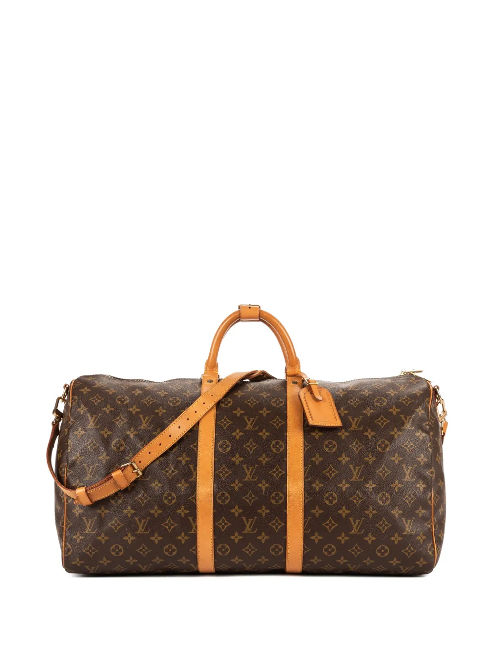 Louis Vuitton Pre-Owned Borsa Keepall Bandouliere 55 con monogramma - Marrone