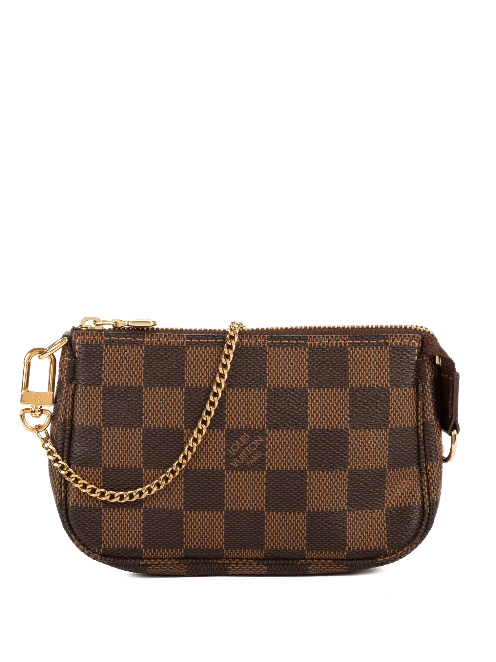 Louis Vuitton Pre-Owned 2010 checkered chain mini bag - Marrone