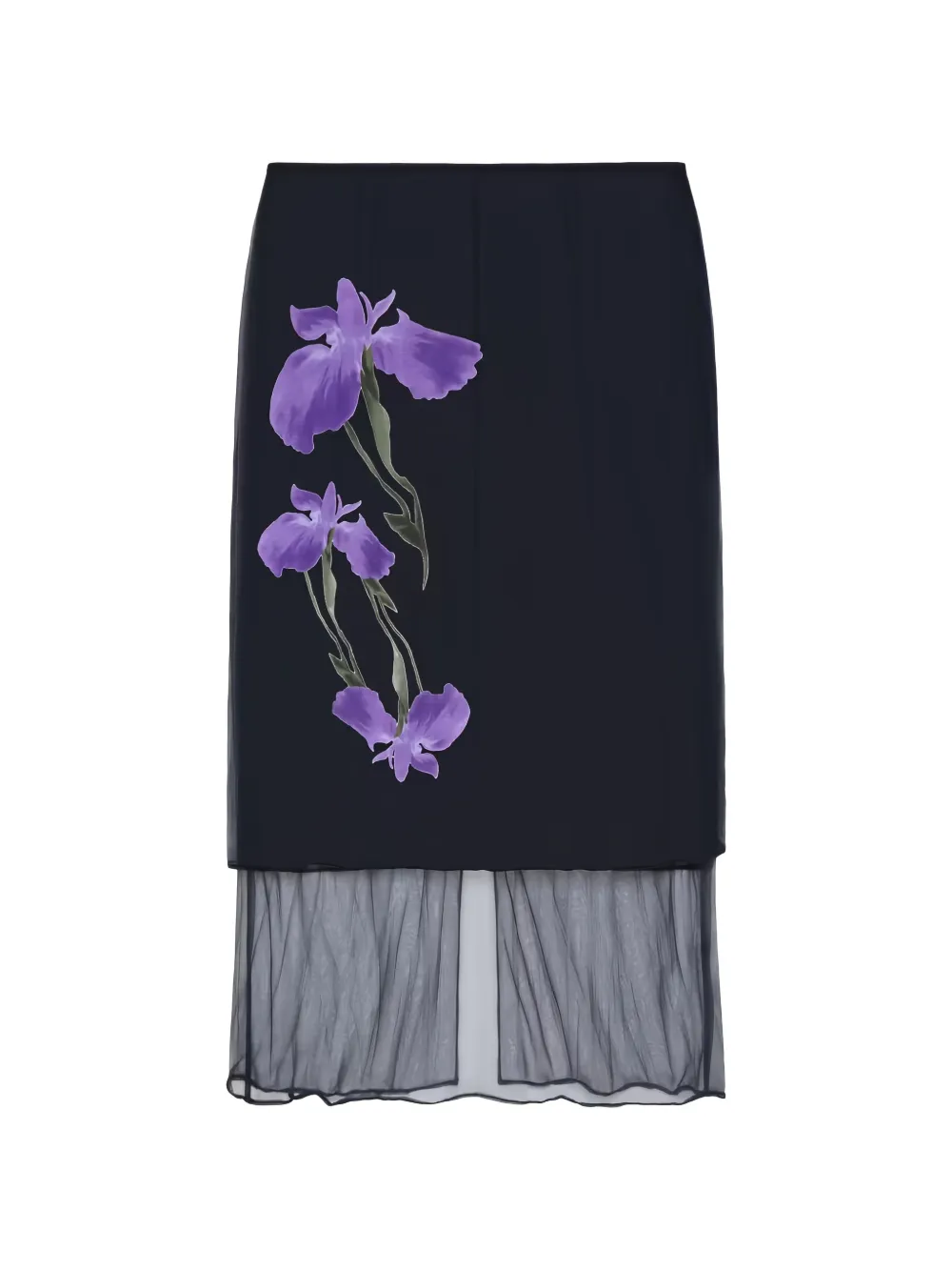 Givenchy Gonna in jersey di raso a fiori - Viola