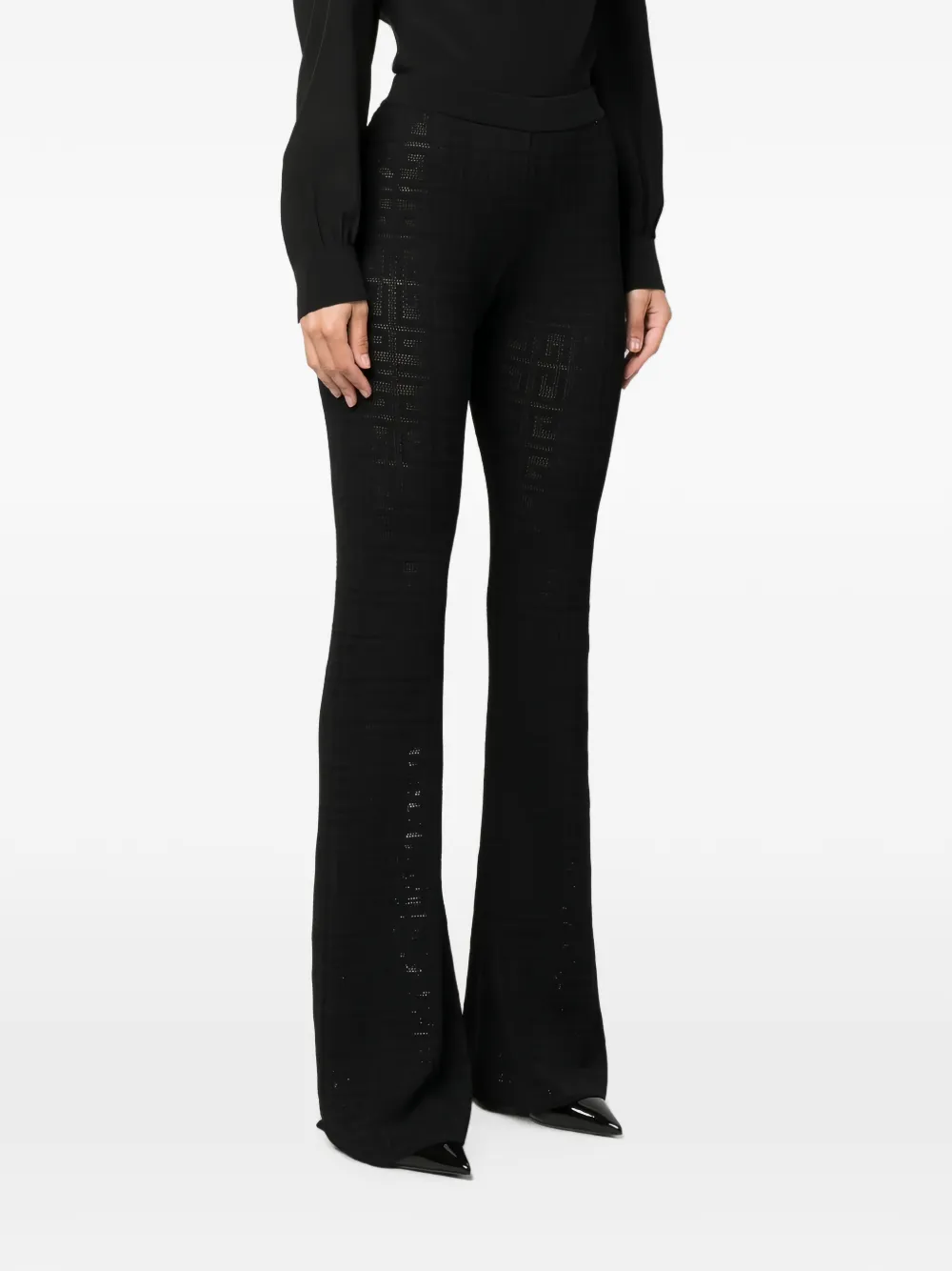 Givenchy 4G broek met wijde pijpen Zwart