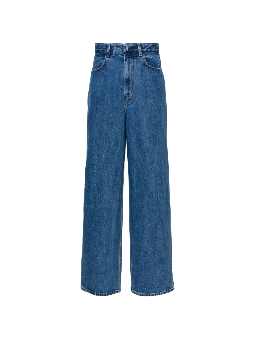 Givenchy Low-crotch Wide-leg Jeans In Blue