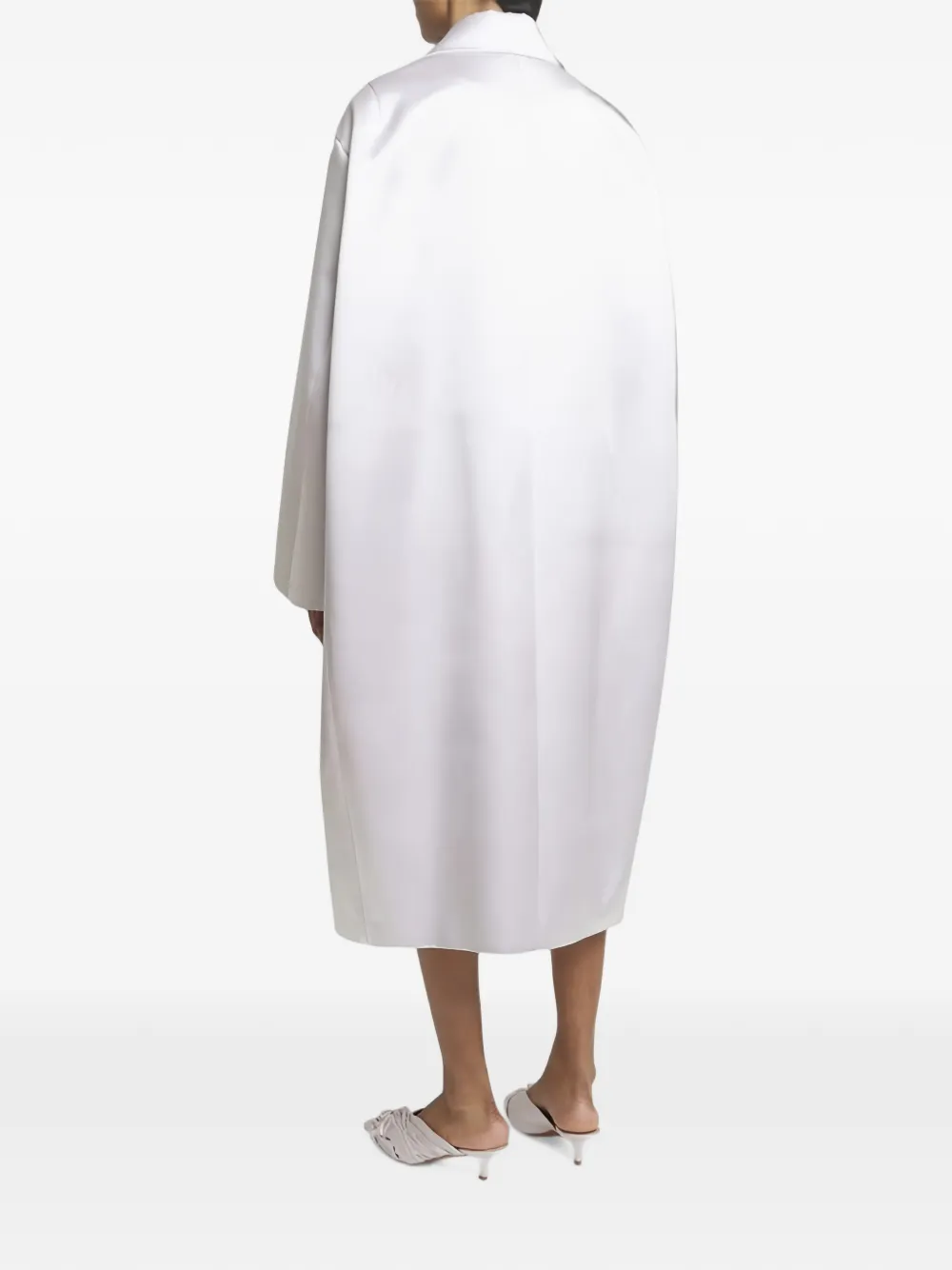 Givenchy Lighter Oversized Cocoon Coat in Grey, view 3