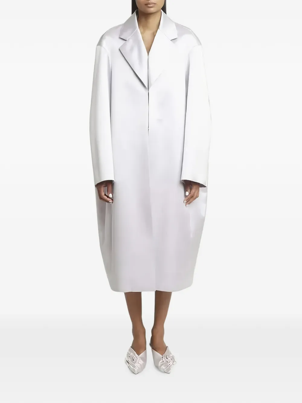 Givenchy Lighter Oversized Cocoon Coat in Grey, view 2