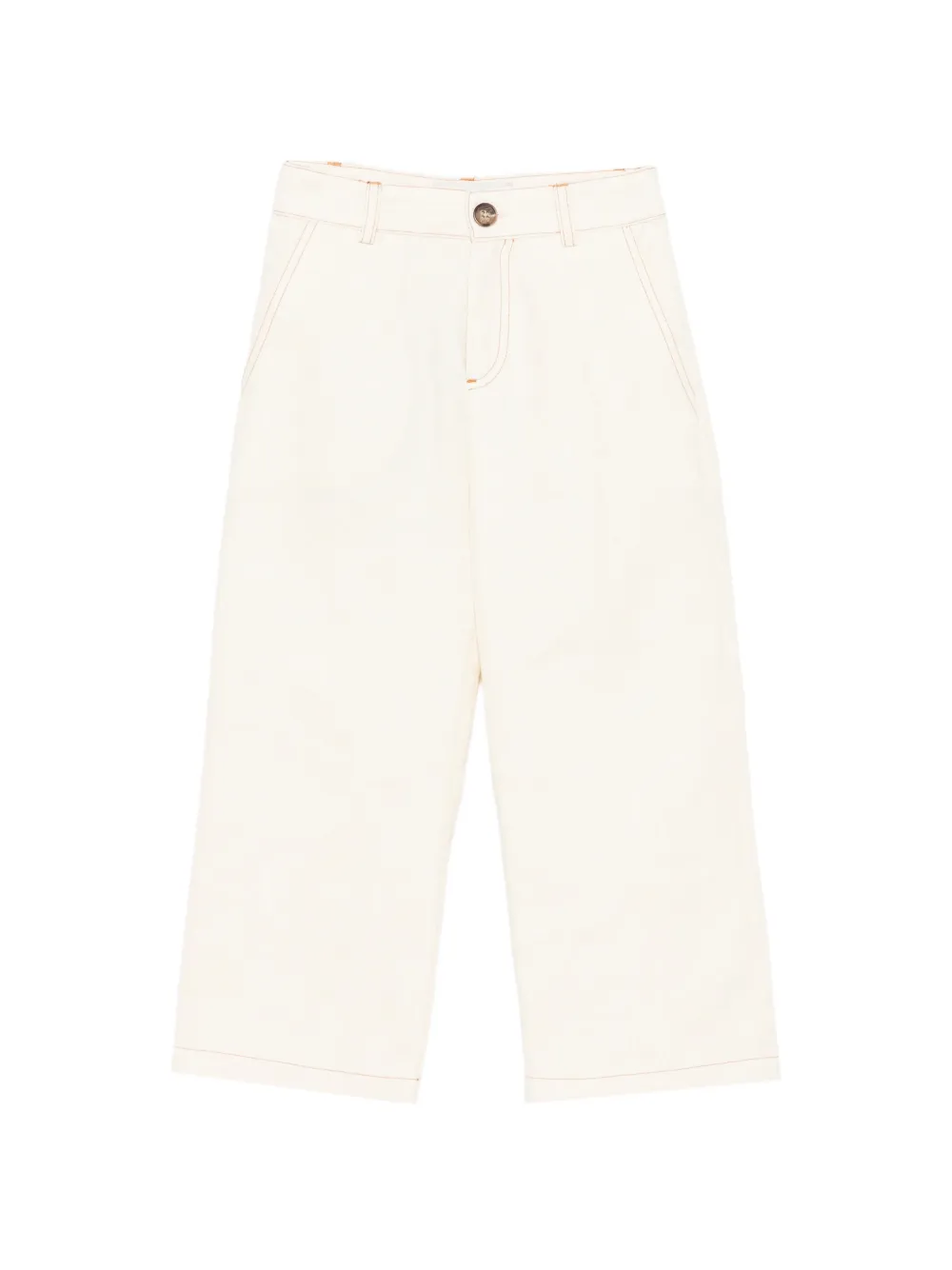 ETRO KIDS buttoned trousers - Toni neutri