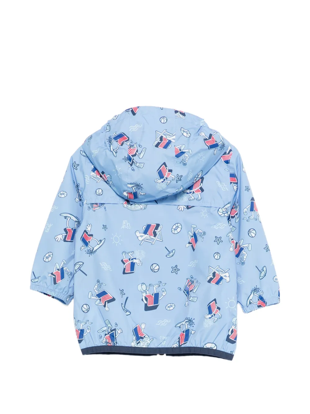  K Way Kids E. Le Vrai 4.0 Claudine Printed Jacket - Blue 