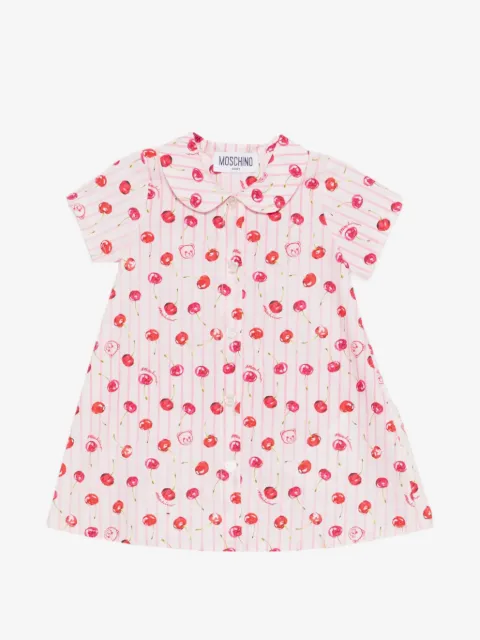 Moschino Kids peter pan-collar printed dress