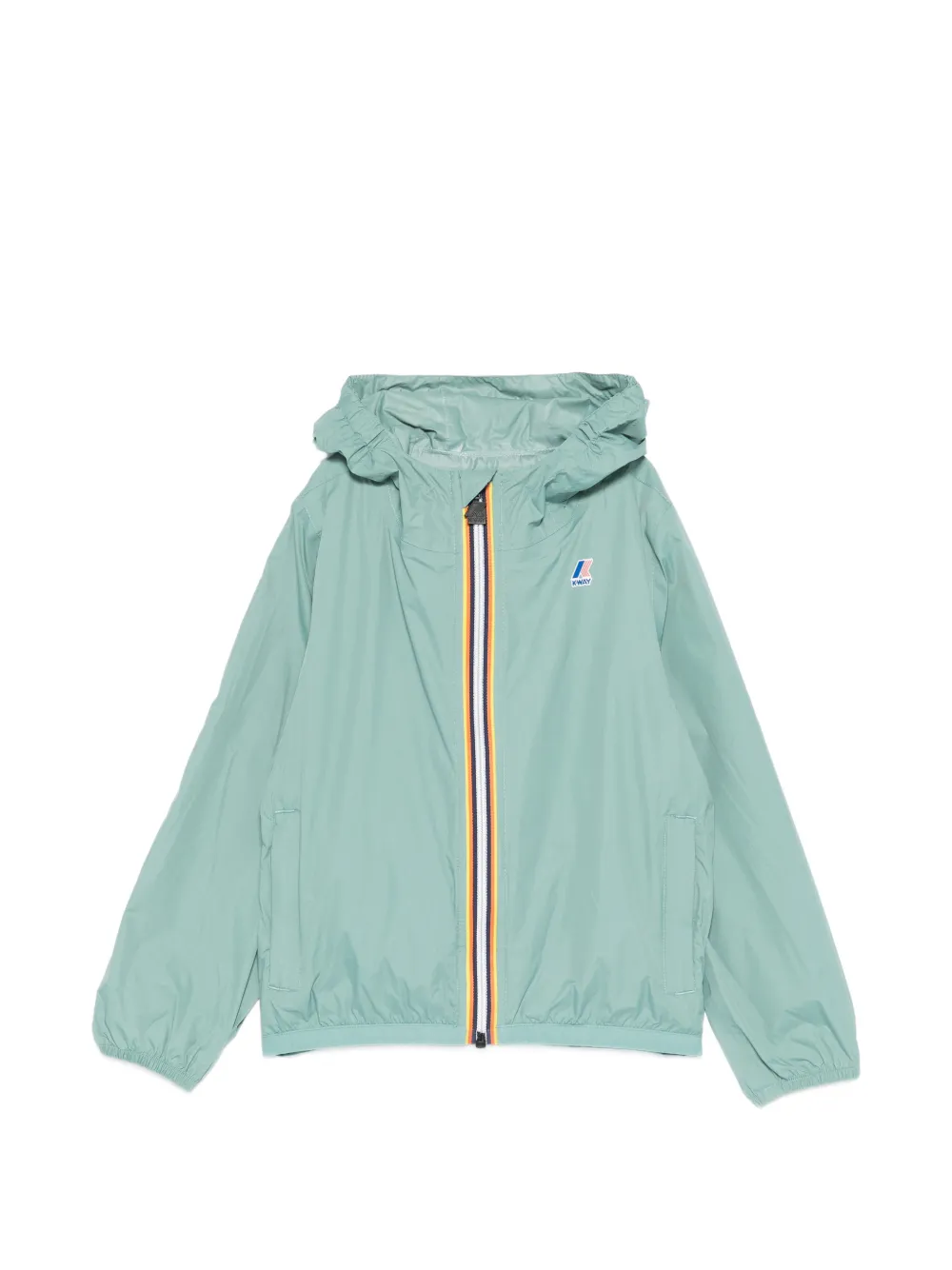 K Way Kids zip-up hooded jacket - Verde