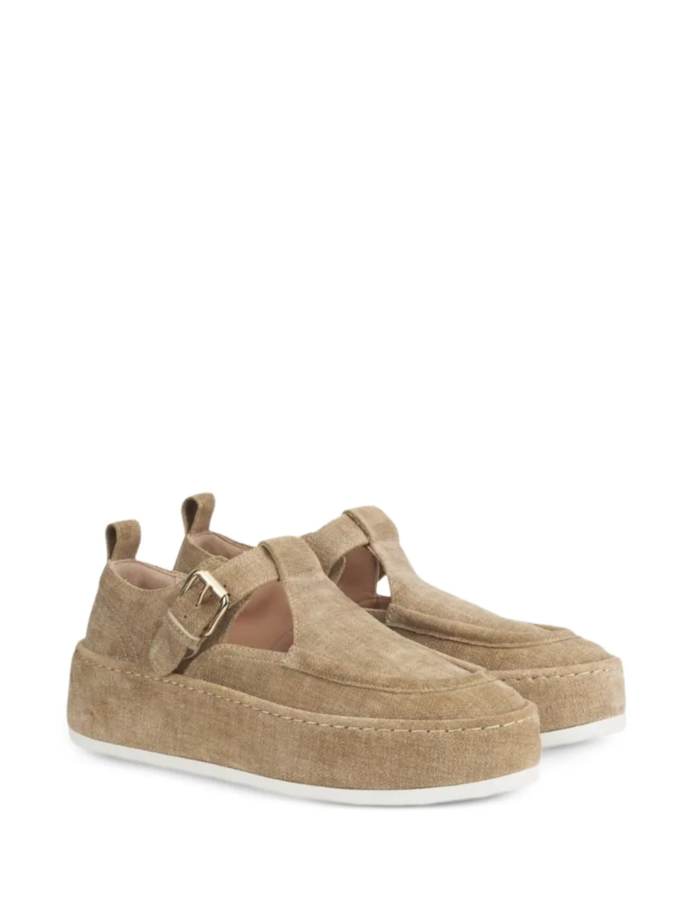  Agl Buckle Strap Mules - Neutrals 