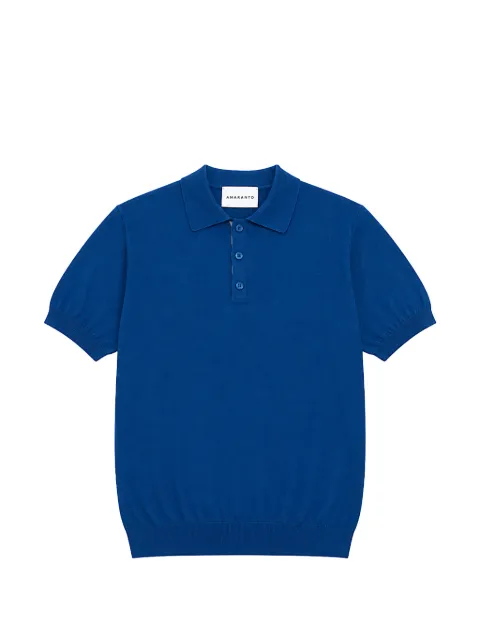 AMARANTO crew-neck polo shirt