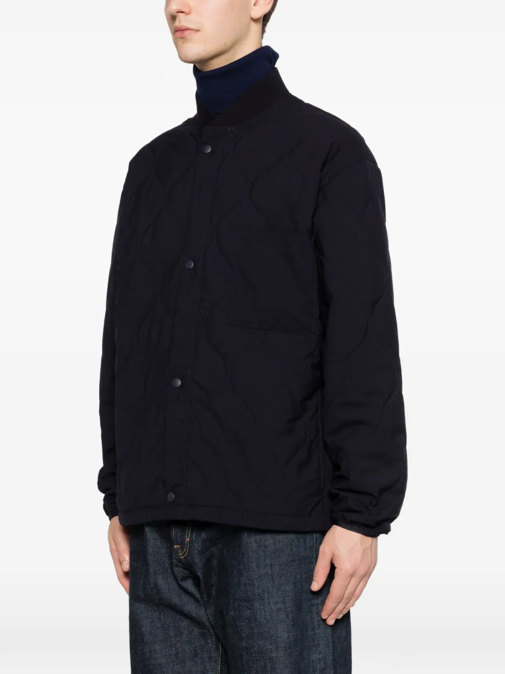  Aspesi Quilted Chest-pocket Jacket - Blue 