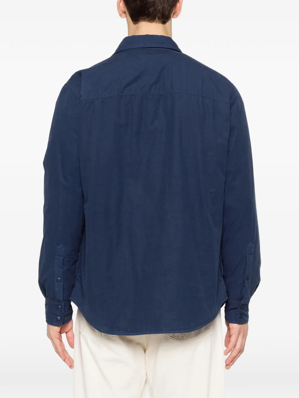 ASPESI Mod. 13 katoenen shirtjack met borstzak en knopen Blauw