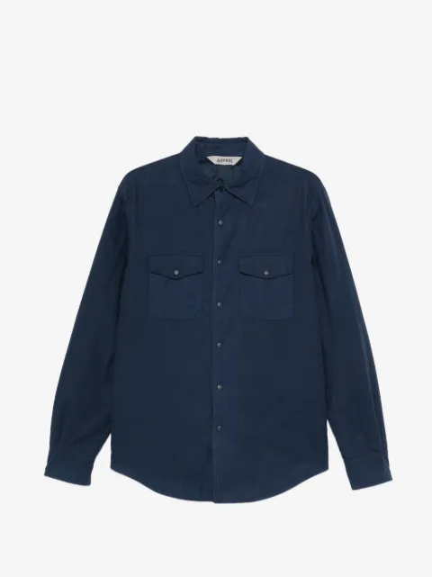 ASPESI Mod. 13 buttoned chest-pocket cotton overshirt