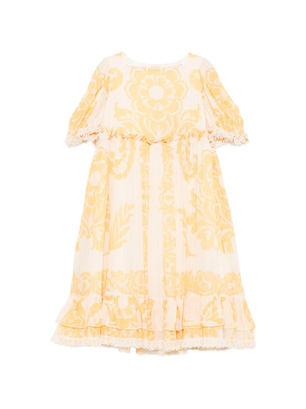 ETRO KIDS floral lace trim dress - Toni neutri