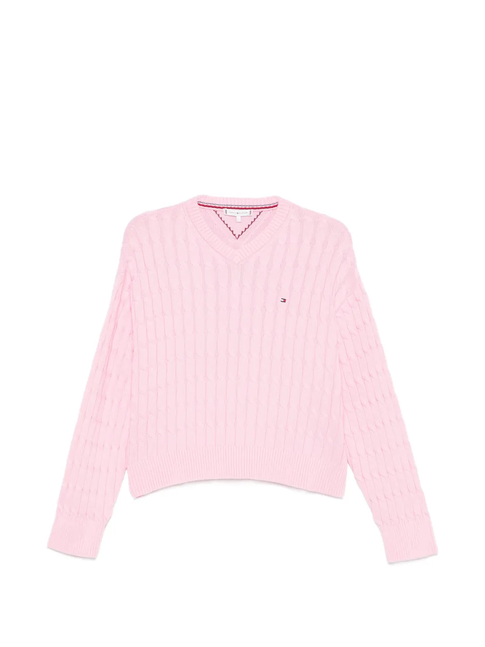 Tommy Hilfiger Maglione con scollo a V - Rosa