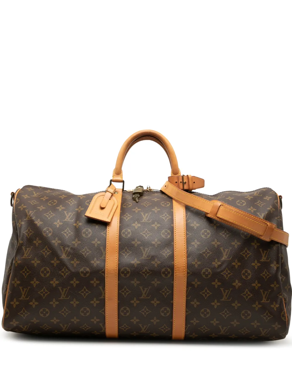 Louis Vuitton Pre-Owned 1990 Monogram Keepall Bandouliere 55 travel bag - Marrone