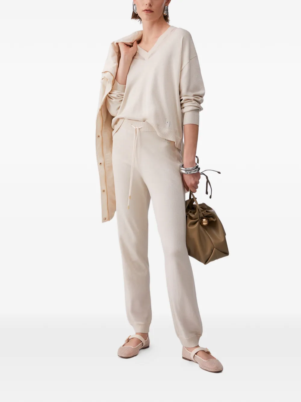 LIU JO Trainingsbroek met trekkoord Beige