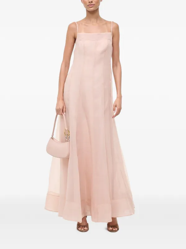 staud pink maxi dress Staud Gustav Dress Fawn