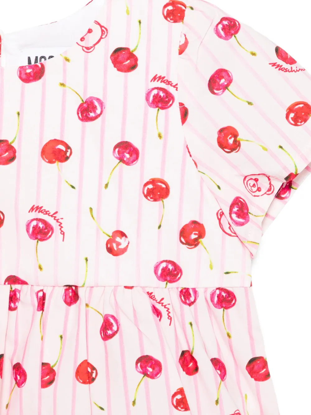 Moschino Kids Gestreepte shorts set Roze