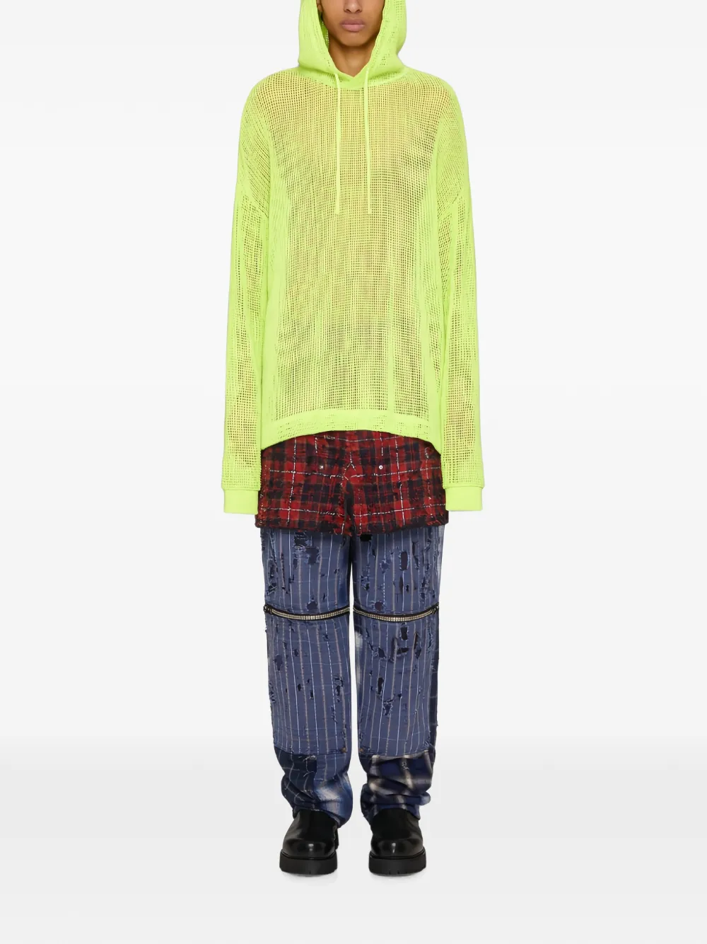 Givenchy Mesh hoodie Geel